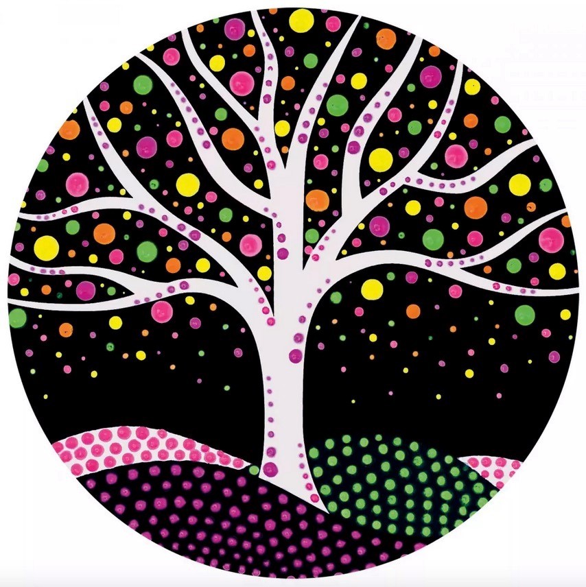 dots painting arbre exemple
