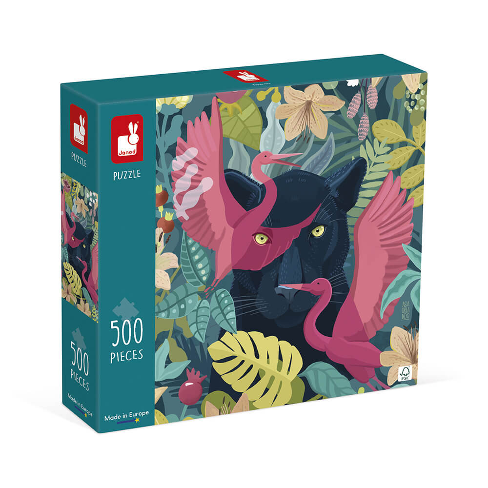 Puzzle Panthère mystique 500 pièces Janod boîte