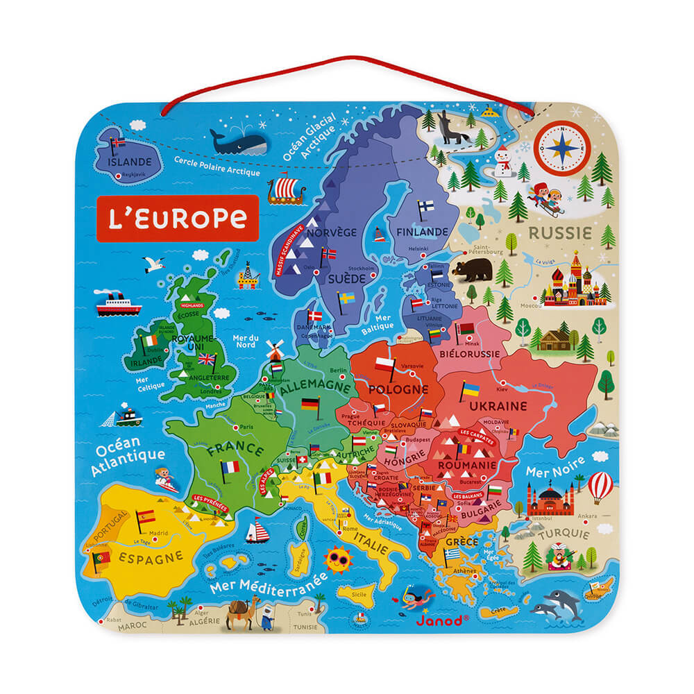 carte de l'europe sans les magnets