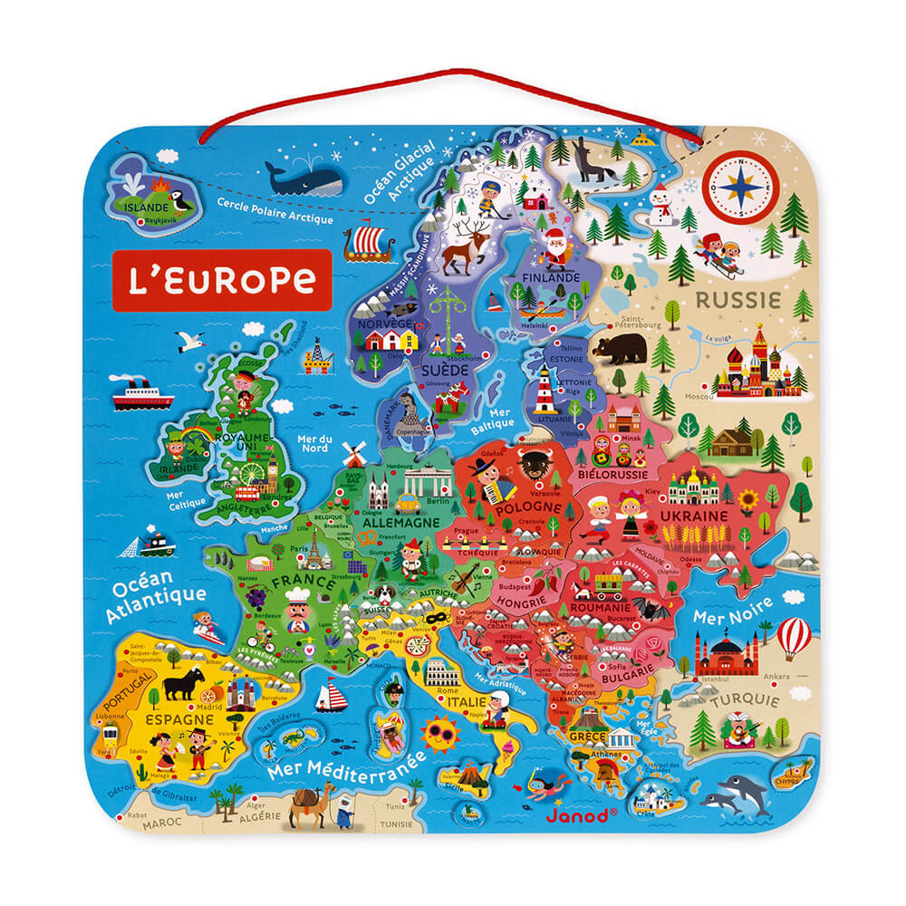 carte de l'Europe de chez janod avec les magnets