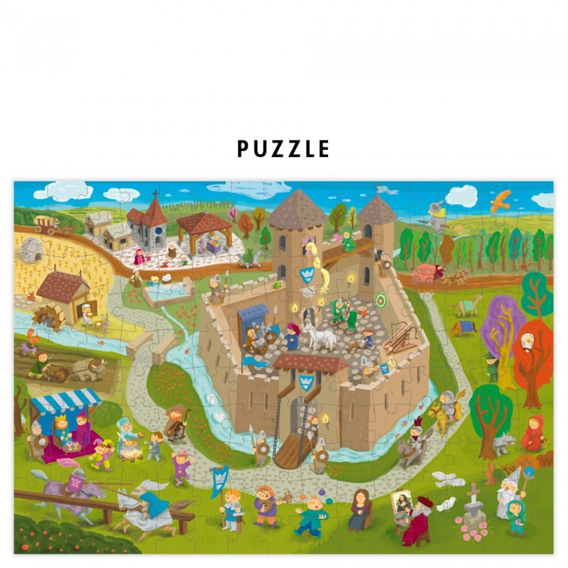 puzzle une fois réalisé château fort de pirouette cacahouete